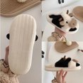 thumbnail image 3 of Puntoco Plush Slippers Outdoor House Shoes Clearanc Cow Cotton Slippers Women Winter Indoor Outdoor Slippers White 8(40), 3 of 8