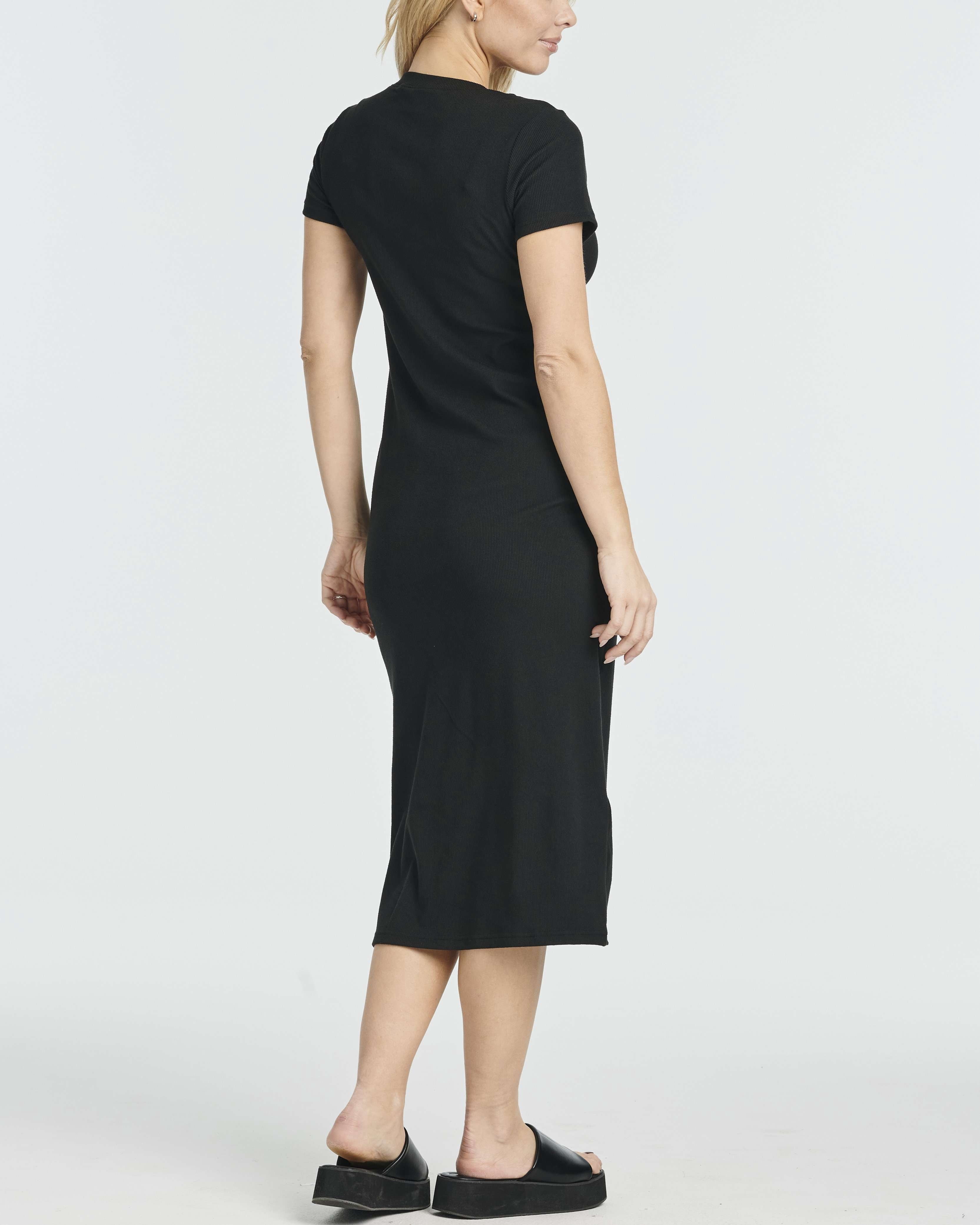 Formal Dresses Black Shift Dress Matalan Easy T-Shirt Midi Dress Charcoal  Women's Dresss Saint Sofia