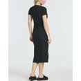 thumbnail image 4 of 3 Pack: Women's Ribbed Jersey Crew Neck Short Sleeve Midi Length Dress With Side Slit, 4 of 6