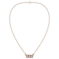 thumbnail image 3 of SuperJeweler 1/4 Carat Moissanite Three Stone Necklace in 14 Karat Rose Gold, 18 inches for Women, 3 of 6