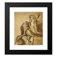 thumbnail image 2 of Jacob Jordaens 12x14 Black Modern Framed Museum Art Print Titled - Man Kneeling, Facing Right (1630-1635), 2 of 5