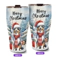 thumbnail image 2 of Merry Christmas Australian Shepherd Enjoys Woofmas Winter Xmas Holiday 30oz Stainless Steel Tumbler Insulated Cup with Lid Aussie Dog Lover Gifts - 02022, 2 of 5