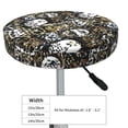 thumbnail image 4 of KLL Ink Graffiti Owl Round Bar Chair Cushion Cover 12 inch ,Bar Stool Protector with Elastic, Soft Washable, 4 of 6