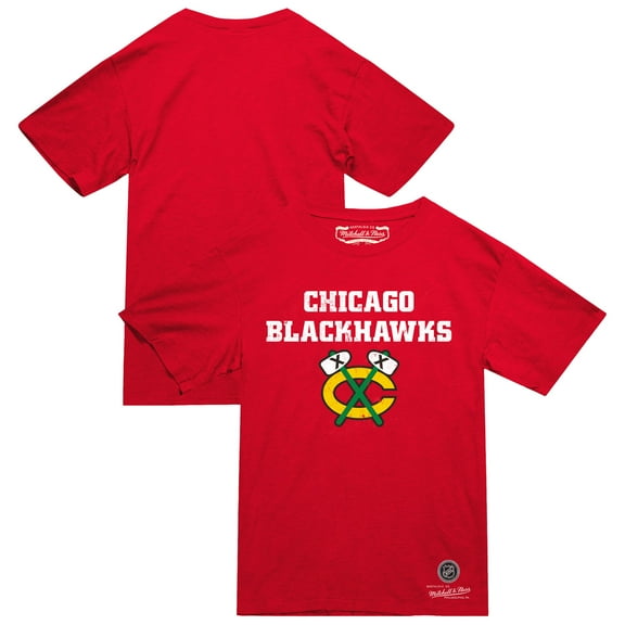 Men's Mitchell & Ness Red Chicago Blackhawks Heritage T-Shirt