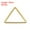 Golden Tone, variant on Earrings Beading Hoop 0.6X0.6" Triangle Finding Ring Open Bezel Pendant Frame Charm, Bronze, 30 Pack