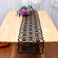 thumbnail image 5 of BUTASY Halloween Table Runner, Black Lace Spider Web Table Runner for Halloween Table Runner, Spooky Table Runner for Fall Holiday Decoration, 5 of 7