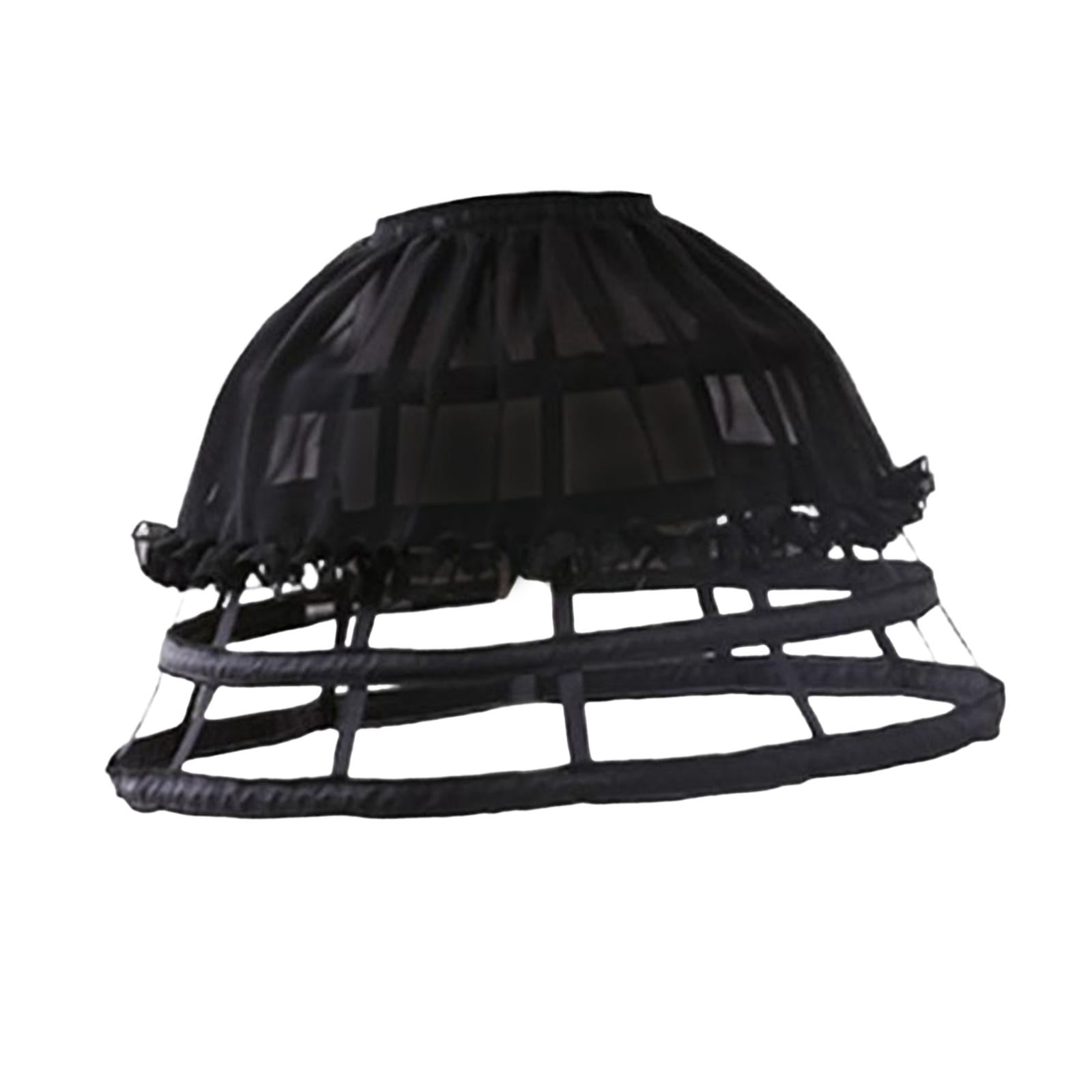 Jupon Crinoline Lolita Tutu - Longueur 55cm, Taille Unique élastique, Blanc, Nylon ébouriffé