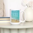 thumbnail image 3 of 15 fl oz Ceramic Mug, Cape May, Ocean Water Heals Everything, Surfer on Beach, Dishwasher & Microwave Safe, 3 of 5