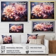 thumbnail image 4 of Designart "Pink Dahlia love expression IV" Floral Floater Framed Canvas Art Print, 4 of 7