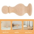 thumbnail image 3 of OULII Embouts Ronds de Remplacement en Bois, Boule Ronde en Bois Massif, Lot de 1, 3 of 8
