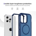 thumbnail image 2 of ELEHOLD for iPhone 15 Pro Max Case,Compatible with Mag Safe Accessory,Magnetic Heavy Duty Drop Protection Invisible Kickstand Rugged Military-Grade Protective Phone Case ,Blue, 2 of 7