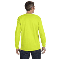 thumbnail image 5 of Gildan High Visibility Safety T-Shirt for Men 5.3oz Hi Vis Long Sleeve Work Shirt Safety Green Tee 2XL, 5 of 6