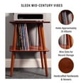 thumbnail image 2 of Pemberly Row Mid-Century Wood Metal Turntable Stand in Paprika, 2 of 8