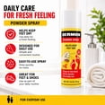 thumbnail image 3 of DERMAN Powder Spray for Feet & Shoes, Easy-to-Use Foot Spray, Helps Keep Feet Feeling Fresh, Quick-Dry Formula, Daily Care, 4.6 oz, 3 of 5