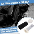 thumbnail image 3 of 1 juego de filtro de aire con guía y tapa final para Yamaha Warrior Wolverine 350 YFM350 Grizzly 600 660 YFM600 660 1987-2013, 3 of 7