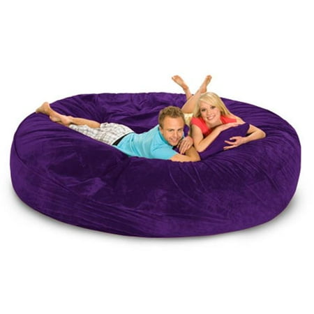 relaxsacks 8dm ms010 8 ft round relax sack microsuede purple
