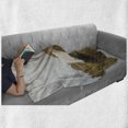 thumbnail image 6 of Nebraska Soft Flannel Fleece Throw Blanket, Rural Historic Landscape Picture with Vintage Covered Wagon and Rock Formation, Cozy Plush for Indoor and Outdoor Use, 50" x 70", Multicolor, by Ambesonne, 6 of 6