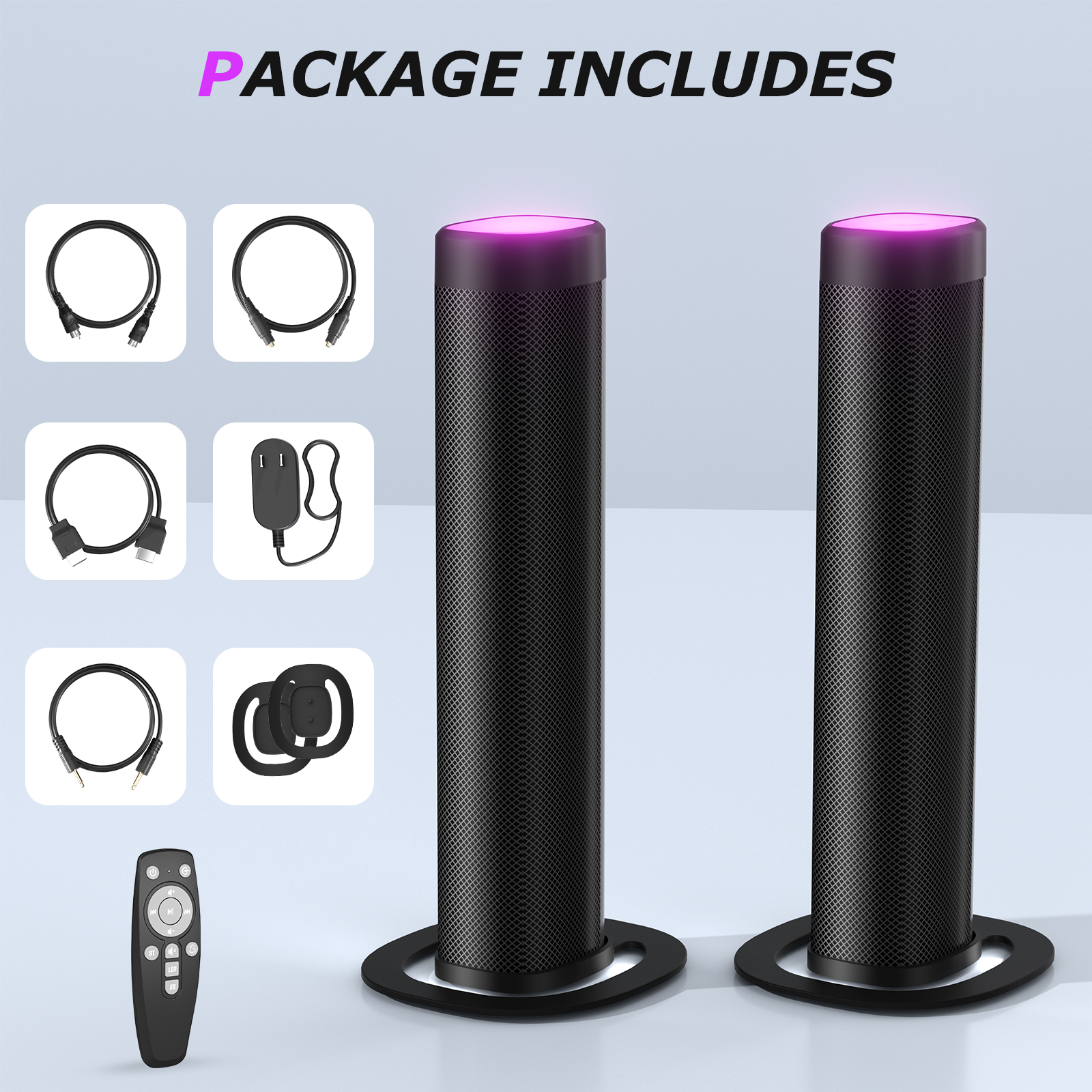 POTILAE 100W Soundbar with RGB Lighting and Detachable Speakers photo 4