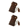 thumbnail image 2 of Minnieouse Cartera de cuero para hombre, cadena de bloqueo, carteras antirrobo con cremallera, tarjetero, monedero, monedero de moda para patrón de tigre 2piezas, 2 of 6