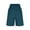 Blue#01, variant on Bloomae Linen Shorts for Women Loose Fit Casual Summer Smoked High Waisted Wide Leg Lounge Beach Vacation Short Pants with Pockets Black M