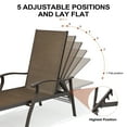 thumbnail image 5 of Crestlive Products Outdoor Recliner All Weather Aluminum Adjustable Chaise Lounge Chair with Arms - See Picture Brown, 5 of 5