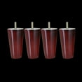 thumbnail image 5 of Set Of Wood Furniture Legs Unfinished Feet For Cabinet Sofa Ottoman TV Stand Loveseat Dresser , Red, 4inch H Red 10cm H, 5 of 6