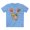 Carolina Blue, variant on Letter Shirt, Shirt with Letters, Tee Shirt with Gold Letters