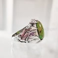 thumbnail image 2 of Green Copper Turquoise Mans Ring, Natural Green Copper Turquoise, Eagle Claw Ring, Silver Jewelry, 925 Silver Ring, Birthday Gift, Heavy Mens Ring, Arabic Design, Christmas, Turkey Mens Signet Ring, 2 of 7