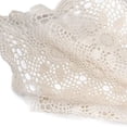 thumbnail image 5 of Tablecloths Crochet Square Table Cover Christmas Lace Table Covering Doilies for Furniture DéCor Beige Color 15.7Inch, 5 of 5