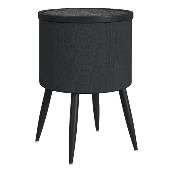 Picket House Furnishings Nebula Round Smart End Table in Black