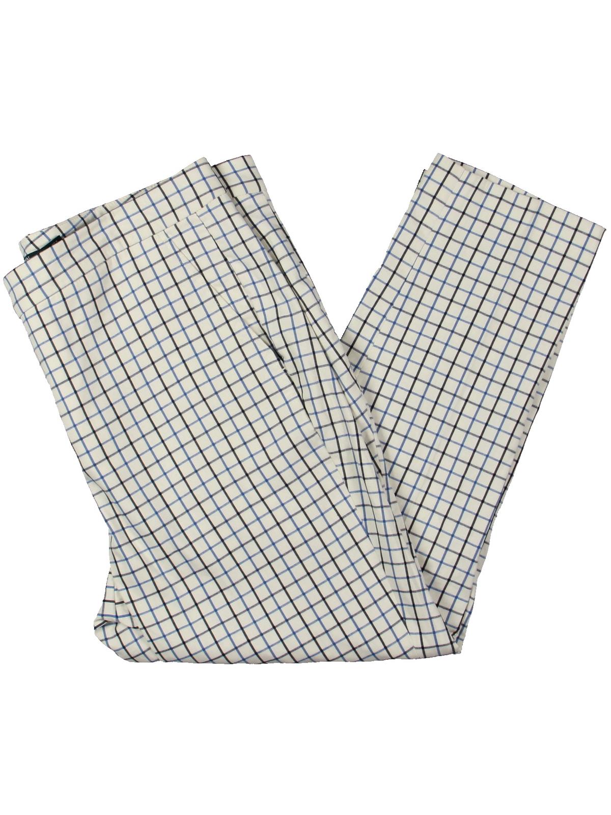 lauren ralph lauren tartan skinny crop pants