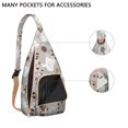 thumbnail image 2 of Waterproof Hiking Sling Backpack for Women – Lightweight Floral Crossbody Chest Bag with Adjustable Strap, Botanical Wildflower Travel Backpack for Outdoor & Everyday Use, 2 of 4
