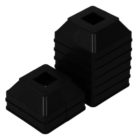 FRCOLOR 8pcs Deck Post Base Cover Base Post Skirt Flange Plastic Post Base Trim Stair Post Base for Porch Stair Handrail Decking Railings Fence