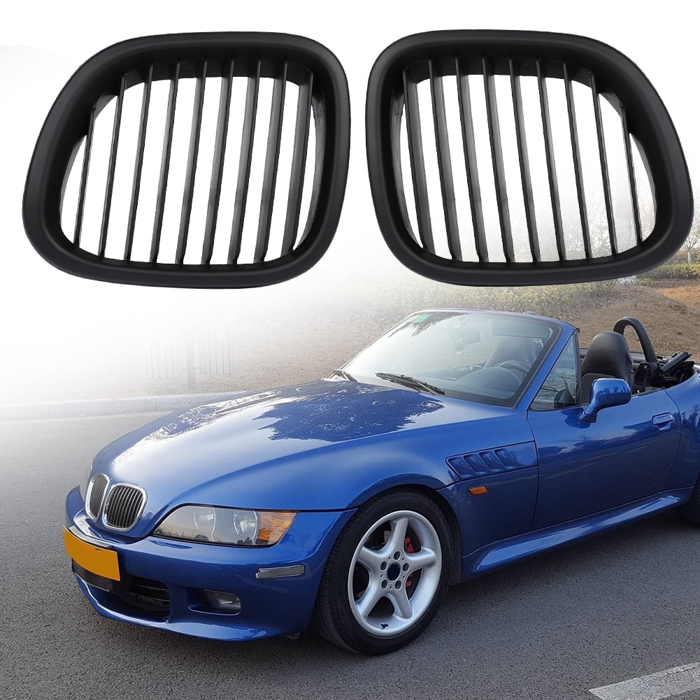 Kidney Hood Grilles Grill Matte Black for BMW Z3 19962002 Convertible