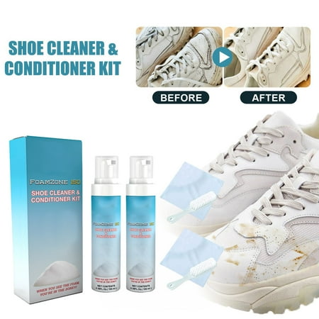 

2 Set Shoe Cleaner SHOE CLEANER CONDITIONER KIT FOAMZONE DELICATE AND RICH FOAM EASY TO OPERATE.SIGNIFICANT EFFECT.SA FE WITHOUT HURTING THE UPPER 200ml