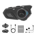 thumbnail image 2 of Bt Wayxin Motocicleta Casmet Intercomismos de 2 Vías de 30 M Auriculares BT Reducción de Ruido Auriculares IP67 Soporte Impermeable Llamadas Manos Libres, 2 of 7