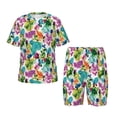 thumbnail image 1 of Balery Watercolor Flowers Conjunto de Pijama Infantil de Manga Corta con Estampado – Ropa de Dormir de Algodón Suave-X-Large, 1 of 6