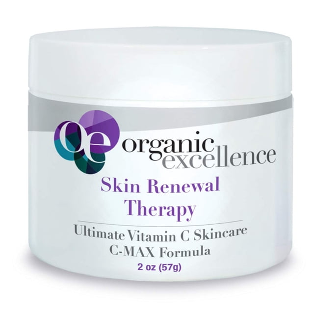 Organic Excellence Terapia de renovación de la piel Crema hidratante para rostro y cuello con vitamina C para estimular la producción de colágeno y aumentar la renovación de las células de la piel Org