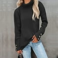 thumbnail image 2 of Women Solid Color Long Sleeve Cowl Neck Pullover Sweater, 2 of 5