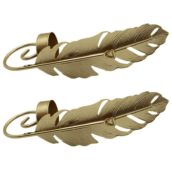 RENACLIPY 2Pcs Wall Mounted Candle Holder Golden Leaf Shape Metal Candle Stand