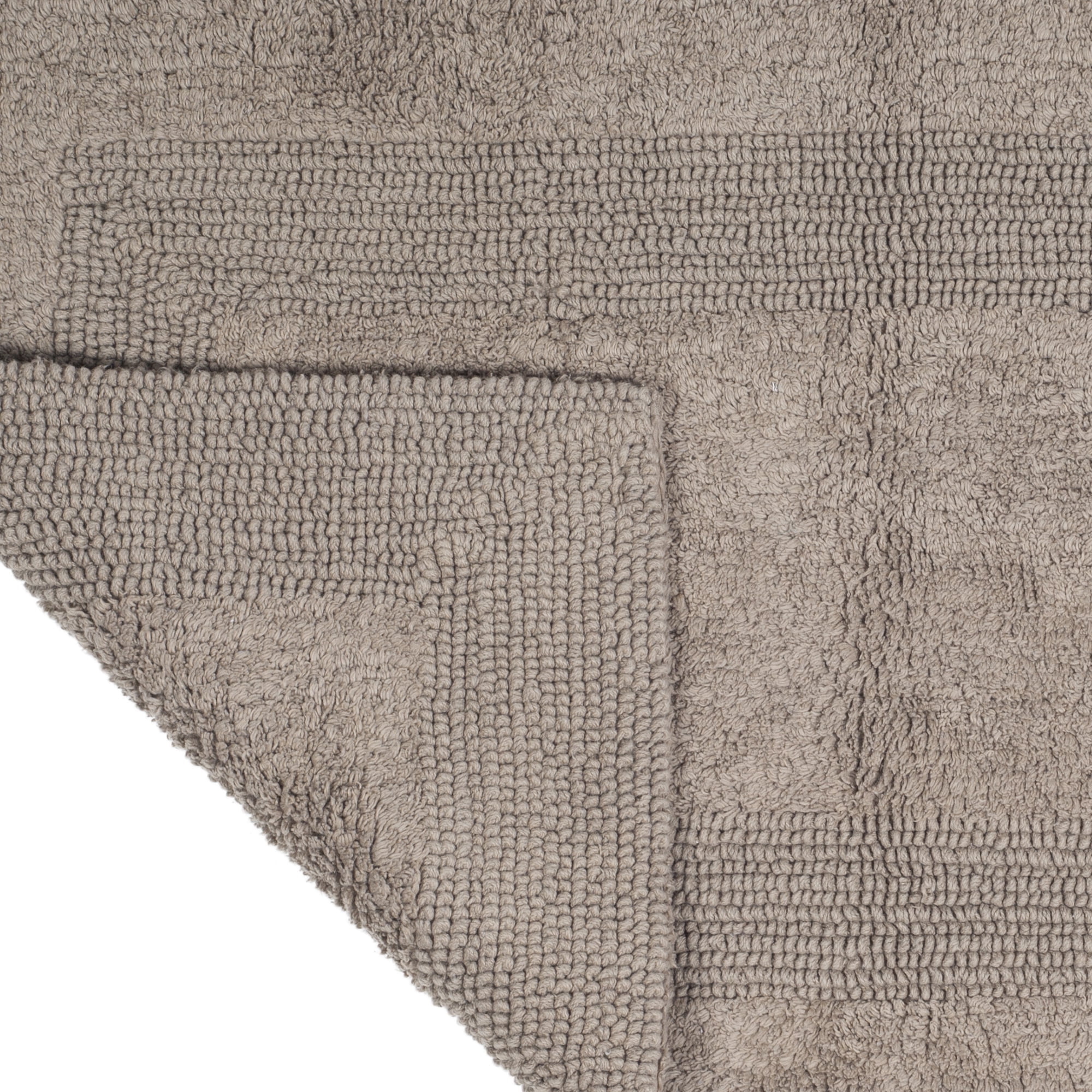 Lavish Home 60x24-Inch Machine Washable Cotton Bath Mat (Taupe)