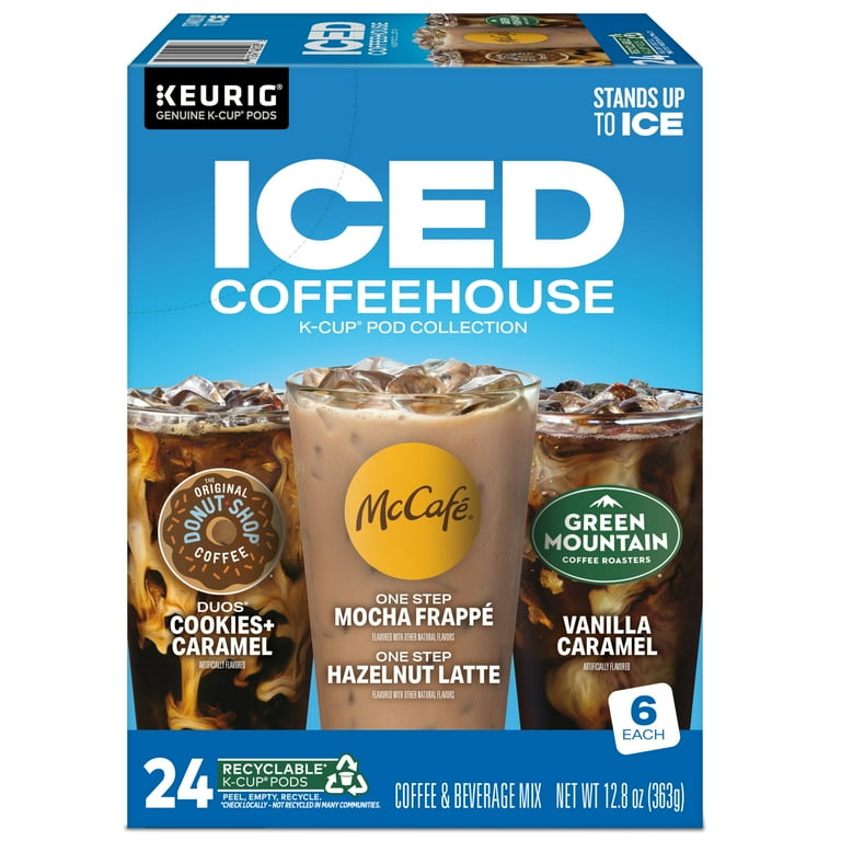 Keurig ICED Coffeehouse Variety Pack Medium Roast K Cup Coffee Pods 24 count