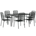 thumbnail image 3 of vidaXL Patio Dining Set Outdoor Dining Set Garden Table and Chair Set Black, 3 of 10