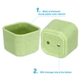 thumbnail image 4 of Unique Bargains 2' Square Plastic Succulent Planter with Drainage Flowerpot Container, Green 3 Pack, 4 of 5
