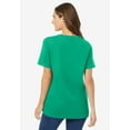 thumbnail image 2 of Woman Within Plus Size Perfect Short-Sleeve V-Neck Tee (Petite Available), 2 of 6