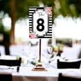 thumbnail image 2 of Black White Stripe 41 Pieces Wedding Table Numbers Cardss 1-40 Double Sided with Head Table 4x6 inch Table Numbers for Wedding Reception/Party/Event, 2 of 3