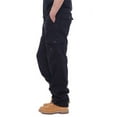 thumbnail image 5 of Biekopu Men Cargo Pants with Pockets Solid Color Loose Elastic Jogger Sweatpants Casual Trousers for Streetwear, 5 of 7