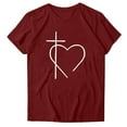 thumbnail image 3 of Njagoc3 Womens Christian Heart Print T-Shirt Crewneck Top for Church & Daily Wear (Soft Premium Cotton), 3 of 5