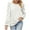 White, variant on Ankola Womens Eyelet Embroidery Tops 2024 Puff Long Sleeve Crew Neck Blouses Casual Solid Pullover Loose Basic Tee Shirt