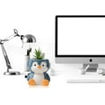thumbnail image 2 of Cute Animals Planter, Mini Ceramic Cartoon Animal Shaped Succulent Flower Pot Indoor Air Plants Holder, Smooth Shiny Decorative Flower Cactus Planter - Plants Not Included (Penguin), 2 of 15